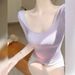 Purely Sexy Style Short-sleeve T-shirt Women, Large U-neck, Tight-fitting, Figure-flattering, Summer New Style, Suitable_ecoleips.com