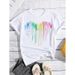 European And American Cross-border Foreign Trade Clothing, Heart Paw Print Round Neck Printed Women's Short-sleeve_ecoleips.com