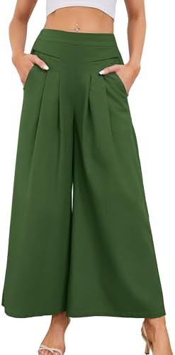Suitable For All Seasons 2025 Style Women's Skirt Linen Wide Leg High Waist Cropped Pants With Pockets_ecoleips.com