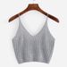 Women's Clothing Suspender Knitted Vest Solid Color Slim Short Top V Neck Sexy Bottoming Inner Wear_ecoleips.com