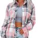 2026 European And American New Style Colorful Plaid Print Long Sleeve Women's Shirt Loose Casual Versatile Fashion Sun_ecoleips.com