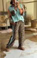Women's Loose Leopard Print Patchwork Top Plus Leopard Print Trousers Suit_ecoleips.com