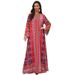 Bohemian Printed Kaftan Dress – Flowy Long Sleeve Beach Cover-Up With Ethnic Patterns | Middle Eastern & Festival Fashion (Multi-Color) – S/M/L/Xl/Xxl_ecoleips.com