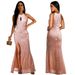 Women's Clothing Fashion Temperament Sexy Sequined Slit Dress C7273_ecoleips.com