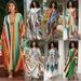 Women's Clothing Printed Holiday Loose Large Size Long Skirt Beach Dress Robe Bikini Blouse_ecoleips.com