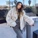 Women's Faux Fur Coat Winter Short Jacket With Lapel Collar - Elegant & Warm Outerwear For Office & Casual (XS-XXXL, 9 Colors)_ecoleips.com