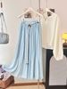 Bohemian High-waisted Women's Skirt, Summer 2026 New Model, Mid-length Slimming And Elegant A-line Skirt With Belt_ecoleips.com