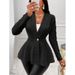 Women's New Thickened Slim Fashion Jacquard Suit Jacket_ecoleips.com