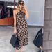 2025 Hollow Out Slit Halter Neck Backless Bohemian Beach Dress Long Evening Gown For Women_ecoleips.com