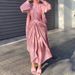 Voya Women's Plus Size Solid Color Two-piece Set, Including Belt But Not Headscarf, Available In Multiple Colors_ecoleips.com