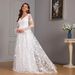 Women's Clothing Large Size V Neck Long Sleeve Sexy Backless White Big Swing Wedding Wedding Dress_ecoleips.com