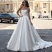 Women's Clothing White Simple Travel Photography Fishtail Bride Wedding Dress_ecoleips.com