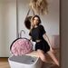Women's Clothing Women's Spring And Summer Fashion Short Round Neck T Shirt Top Shorts Two Piece Suit Female_ecoleips.com