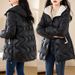 Women's Clothing Mid Length Diamond Patterned Collarless Lightweight Down Jacket For Women, Niche, Small Fragrance Style, Short Cotton Jacket_ecoleips.com