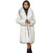 Luxury Faux Fur Coat For Women - Long Plush Winter Coat, Soft & Warm, Fashionable Outerwear For Fall & Winter (Black/Yellow Long Hair/Snow_ecoleips.com