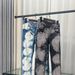Women's Clothing Jeans Light Luxury Jeans High Street Ink Splash Color Matching Slim Straight Jeans Trendy_ecoleips.com