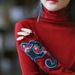 Large-Size, Ethnic-Style Embroidered Winter Garment With Double-Sided Wool Fabric For Warmth; Features A High Collar, Lo_ecoleips.com