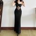 Women's Solid Color One Shoulder Maxi Dress Twisted Knot Cutout Lace Pattern Hollow Out Elegant Long Dress For Women_ecoleips.com