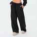 Women's Casual Loose Sports Sweatpants Mid Waist Full Length Polyester Spring Autumn Fashion_ecoleips.com