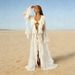 Elegant Ruffled Beach Vacation Dress for Women Long Ins Style Coat European And American Cross Border New 2026_ecoleips.com