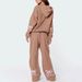 Women's Bow Print Sweatshirt Set Casual Loose Fitting Sporty Style Clothing In Stock 2026_ecoleips.com