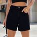 Aria Basics Aria Basics Women's Fashion Simple Versatile Frayed Design Denim Shorts 24 Cross-Border Hot Item Xiyin European And American_ecoleips.com