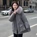 Women's Winter Parka New Style Thickened Fleece-Lined Hooded Coat With Large Pockets, Loose Fit Waist Belt Fashion Outerwear_ecoleips.com