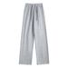 Fleece-Lined Banana Wide-Leg Pants For Women, Autumn Winter New Casual Loose Straight-Leg Small And Plus Size_ecoleips.com