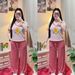 Floral Embroidered Stripe Short Sleeve Wide Leg Pants Set For Women - Summer Boho Chic Outfit With Loose Fit Plus Size Two Piece_ecoleips.com