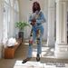 Women's Denim Two-Piece Set Long Sleeve Top And Pants Casual Outfit For Summer_ecoleips.com