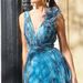 Bohemian Floral Printed Lolita Big Swing Maxi Dress European American Style Holiday Vacation Beach Casual Dress_ecoleips.com