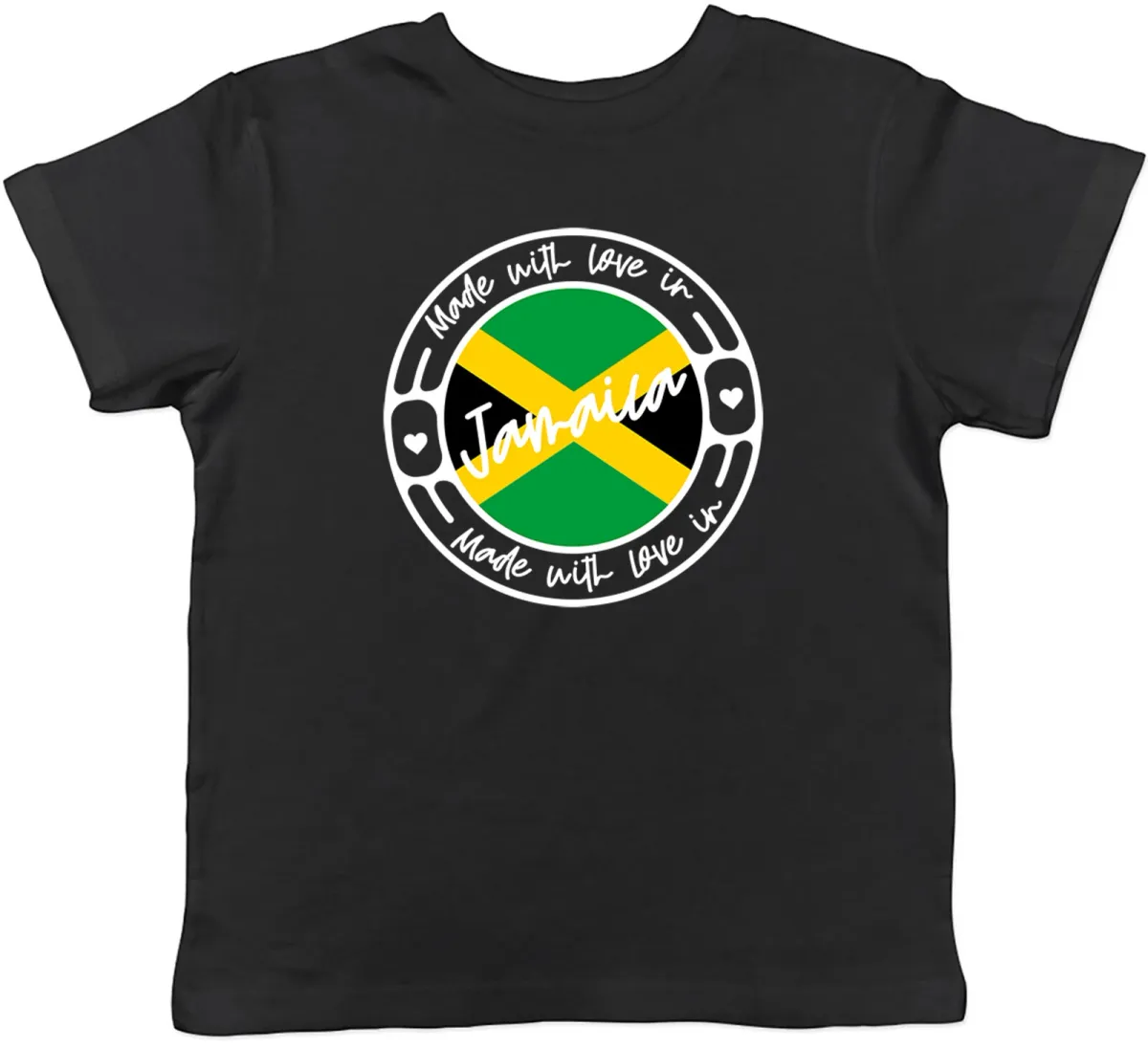 Women's T-Shirts Made With Love In Jamaica Country Childrens Kids T-Shirt Boys Girls Gift_ecoleips.com