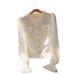 Women's Clothing Popular Beautiful White Knitted Cardigan Spring And Summer Design Sense Of Western Tops_ecoleips.com