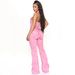 Women's Clothing Women's Denim Fashion High Elastic Sexy Backless Lapel Pocket Workwear Trousers Jumpsuit_ecoleips.com