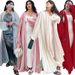 Women's Clothing Muslim Robe Abaya Dubai Wear Bright Silk Dress Ins Trend_ecoleips.com