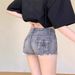 Women's Sexy Ripped Denim Shorts Summer Style Thin Low Waisted American Retro Fashion Print Bodycon Hot Pants_ecoleips.com