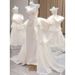 Mermaid Off-Shoulder Light Wedding Dress Bride Engagement Banquet High-End Heavy Craft Toasting Gown Vintage Morning_ecoleips.com