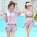 Women's Three-piece Swimsuit, Plus-size, 100kg Conceals Body Fat, Slimming, Conservative, Extra-large, Suitable For_ecoleips.com
