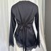 Elegant Satin And Lace Blouse Long Sleeve Asymmetrical Hem Top with Waist-Defining Fit for Women in White/Black Sizes S to XL_ecoleips.com