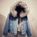 In-stock Short Cotton 2026 Winter New Fleece Lining, Loose-fitting Korean Style Denim Jacket With Fur Collar, Thickened_ecoleips.com