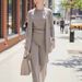 Women's 3-Piece Outfit Set - Long Sleeve Round Neck Top & Comfort Pants (Optional Belt) - Pure Color Casual Suit For Streetwear & Daily Wear_ecoleips.com