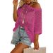 Women's Clothing Sexy Hollow-Out Knit Top – Summer Sleeveless Beach Cover-Up With 3D Lace Pattern & Flowy Sleeves_ecoleips.com