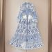 Spring And Autumn Vintage Court-style Elegant Ruffled V-neck Single-breasted Lantern Sleeve Waist-cinching A-line_ecoleips.com