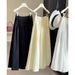 Women's High End Waist Cinching A-Line Pleated Midi Skirt New Spring 2026 Design mid Length Flared Skirt_ecoleips.com