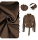 Women's Suede Belted Trench Coat With Notched Lapel - Elegant Fall/Winter Office Wear In Classic Brown_ecoleips.com