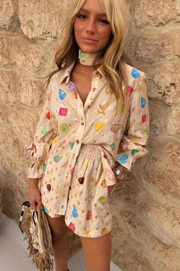 Women's Clothing European And American Style Personalized Fashion Linen Shirt Women's Long Sleeved Suit_ecoleips.com