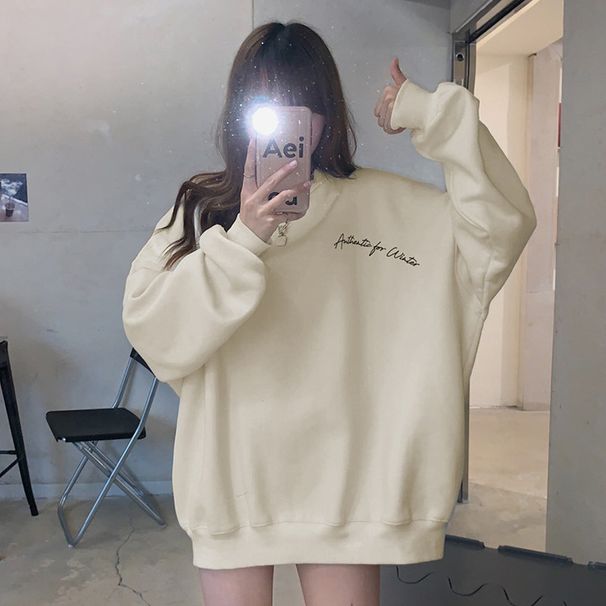 Manufacturer's Thin Sweatshirt With Fish Scale Pattern, Spring Style, Loose Fit, Korean Version, Casual Top Autumn And_ecoleips.com
