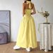 AD296 Cro-border Fahion Reort-tyle Ummer New Women' Halter Neck Wait-cinching Exy U-neck Limming Backle_ecoleips.com