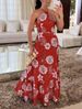 Summer New Fashion Sexy Printed Long Dress For Women Halter Neck Tie_ecoleips.com