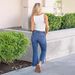 New Cross-border European And American Fashion High-waisted Slim-fit Jeans With Side Slits For Women_ecoleips.com